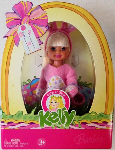 Muñeca Barbie Easter Party Kelly con disfraz de conejo miniatura 1