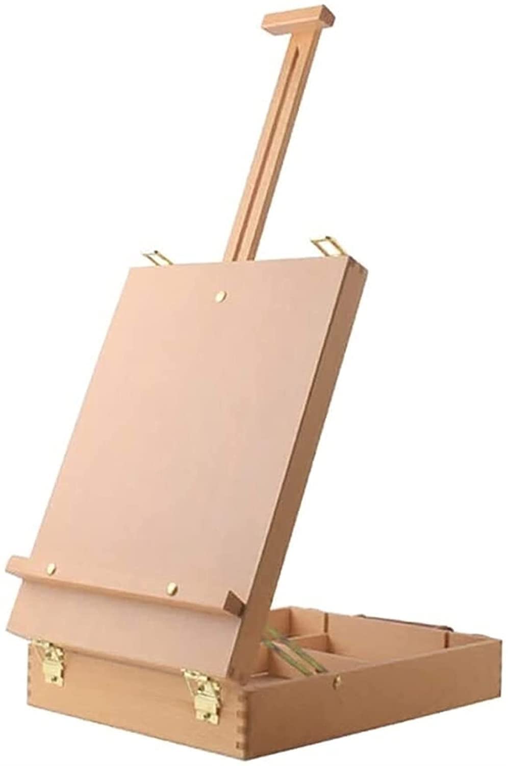 ASerZenith Wooden Table Box Easel,Artist Easel,Wood Table Sketching Box, Portable Desktop Storage Table For Artist Display Painting