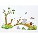 Produktbild Tandi Wandaufkleber für Kinderzimmer, Motiv: Blumen, Tiere, Dschungel, Buche, Wild Animals, 140(W)X90(H) CM