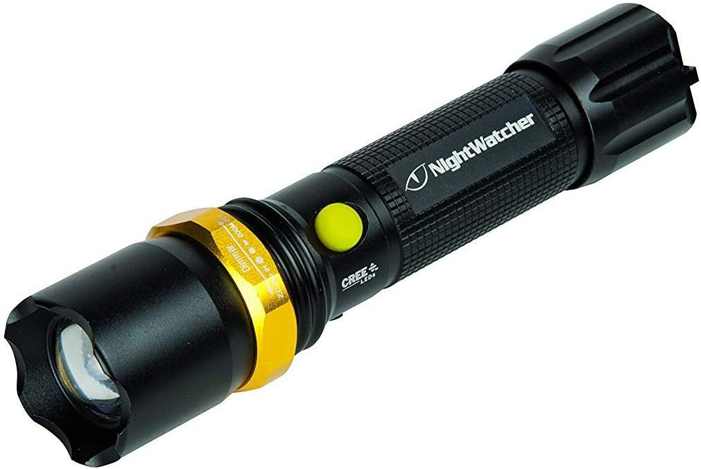 NightWatcher 5 Watt Rechargeable CREE LED Torch, Aluminium, Black/Yellow