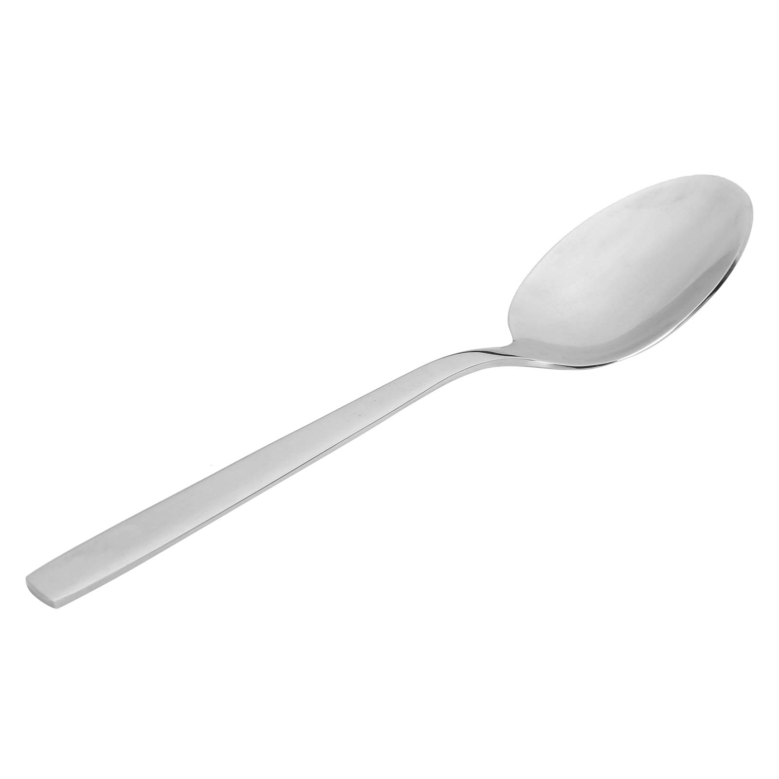 Lot de 12 cuillères à dessert avec long manche, cuillère à soupe en acier inoxydable 316, cuillère à café glacé avec finition polie miroir et poignée arrondie pour