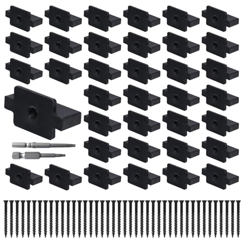 500PCS Hidden Deck Fasteners for Composite Decking Boards Composite Deck Fasteners with Screws and Drill Bits