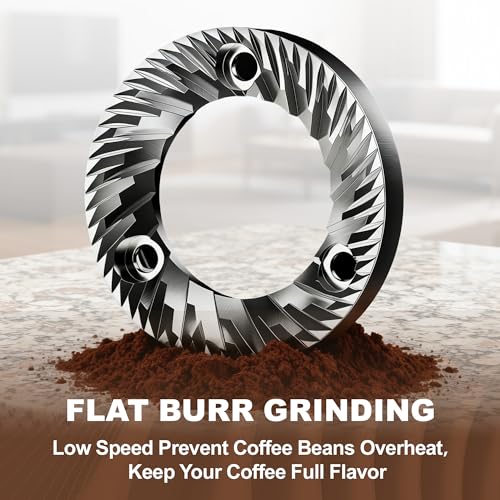 ROUNEXES 17-Level Flat Burr Grinder