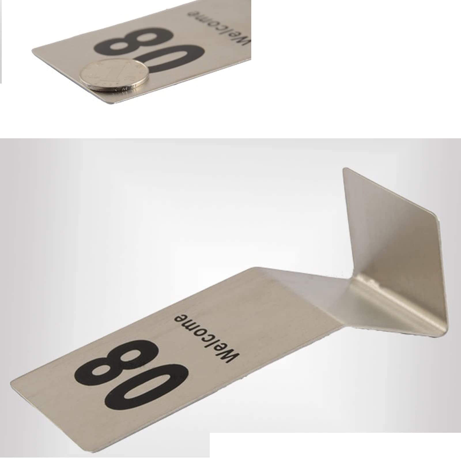 Placas con números, Números de mesa doble cara del 1 al 25 y 50. Letrero reservada(1-50)