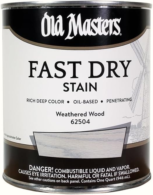 4-Pack of 1 qt Old Masters 61604 Natural Walnut Fast Dry Stain Interior Oil-Based Wood Stain