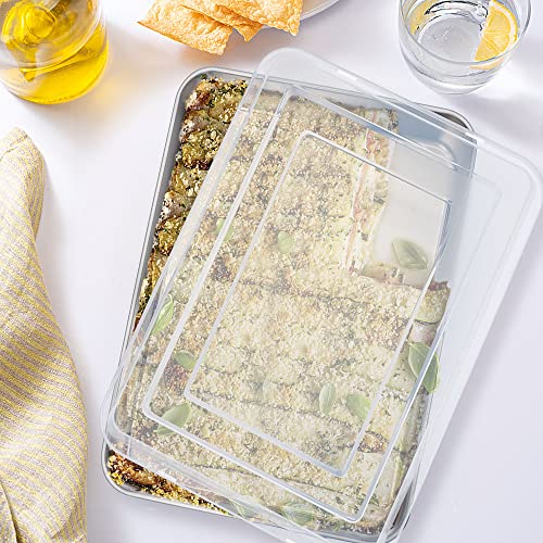 Teamfar Lasagna Pan, 12⅖’’ X 9¾’’ X 2’’ Stainless Steel Rectangular Cake Brownie Baking Pan With Lid thumb #3