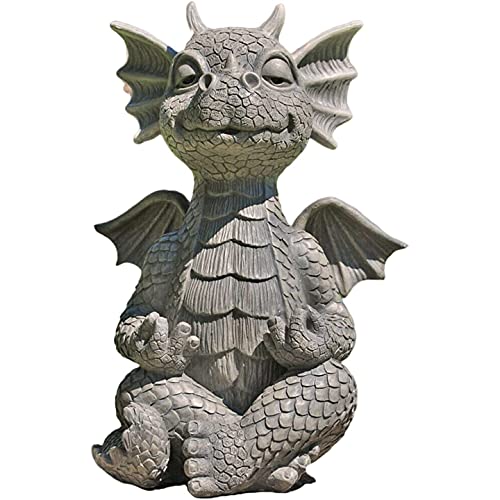 Statue de Dragon - Décoration de Jardin Zen - Yoga - Décoration de Jardin Dragon- Sculptures artistiques pour extérieur, Cour, Porche, Maison, terrasse, pelouse Cover