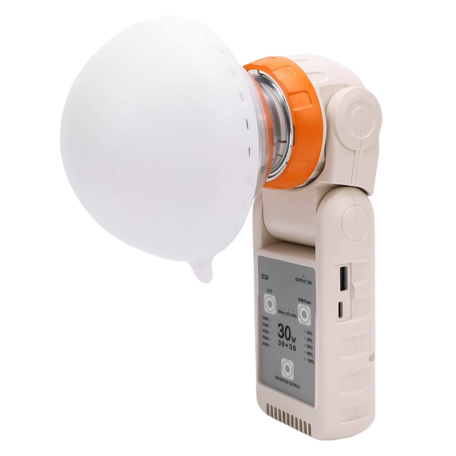 Cuifati Luce Video LED da 30 W, 5 Temperature di Colore 2500K-6500K Faretto