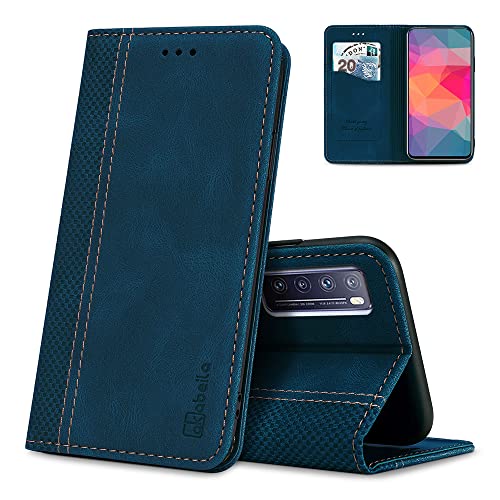 AKABEILA Cover per Honor 5X/Huawei 7 Mini Pelle Custodia per Honor 5X/Huawei 7 Mini Cover Flip Portafoglio Magnetica Stand Covers Frosted Porta Telefono Blu