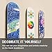ROKENPOY 3 PCS Blank Skateboard Decks, 8 x 31 inch 7-Layer Maple Double-Tail Skateboard, Ideal for Painting, and Wall Decoration