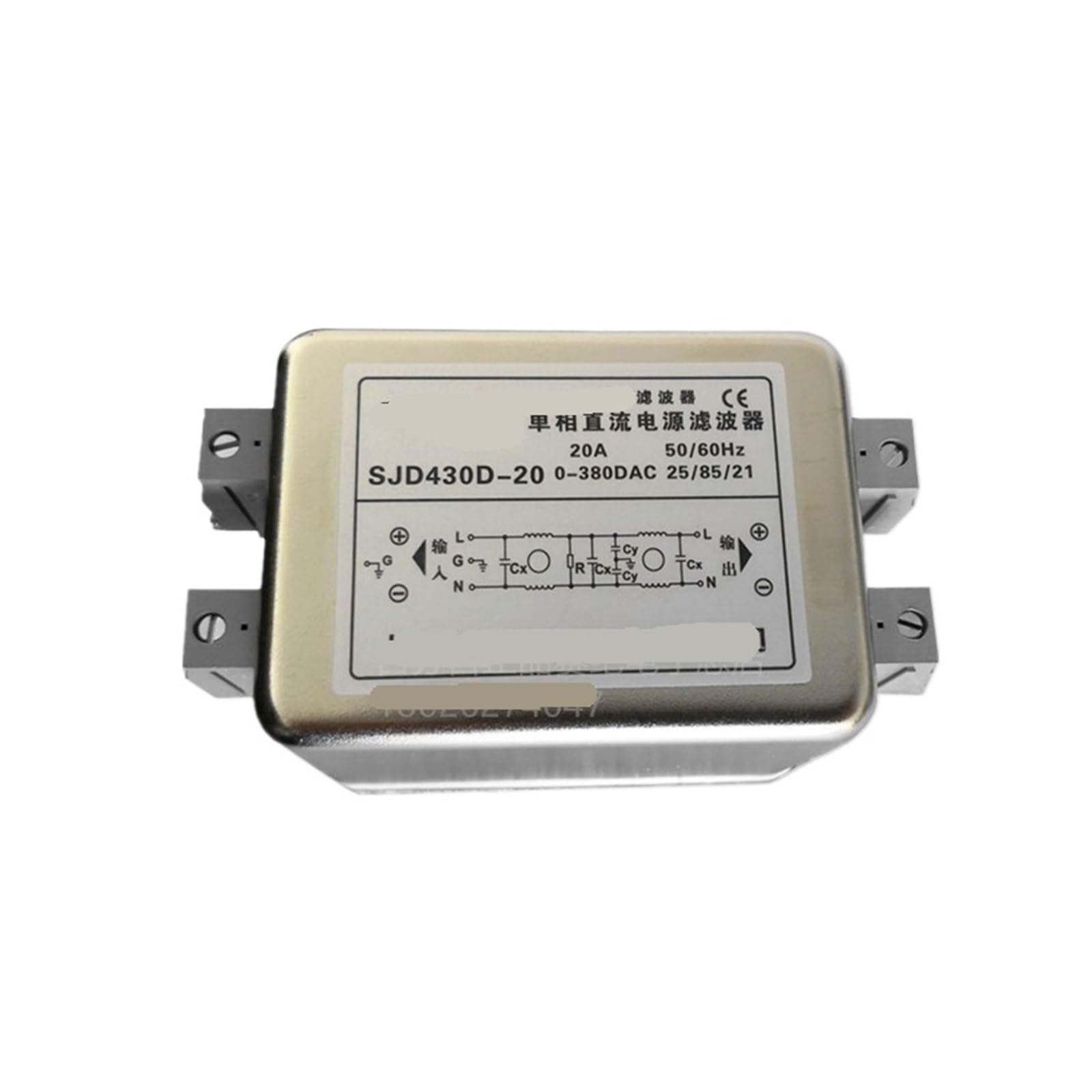 Filtro de potencia CC doble sección SJD430D-20A para control industrial