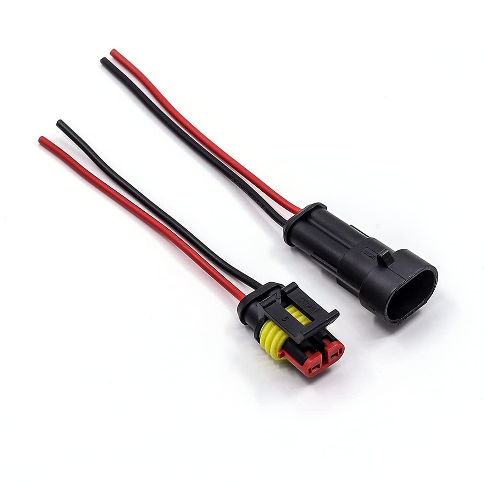 Amazon.co.jp: X-STYLE 2キット 2ピン ワイヤー 防水コネクター 2