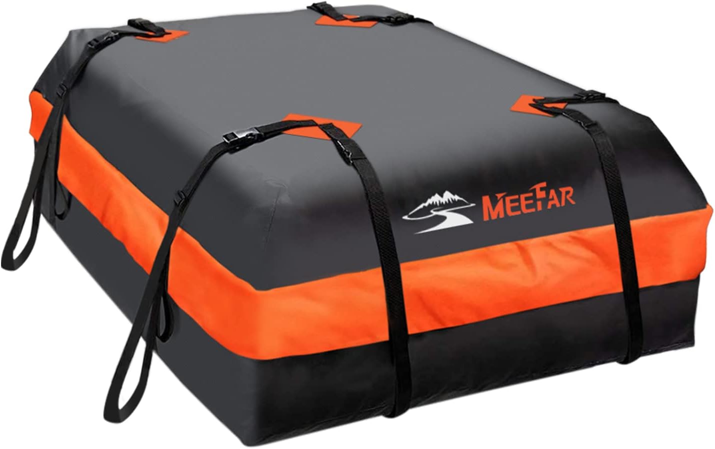 MeeFar Car Roof Bag XBEEK Rooftop top Cargo Carrier Bag Waterproof 15 Cubic feet for All Cars with/Without Rack