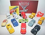 Cars Disney Pixar 3 Movie Deluxe Party Favors Goody Bag Fillers Set of 14 w/12 Plastic, a ToyRing, Sticker Featuring Next-Gen Racers, Dr. Damage and Many New Characters!