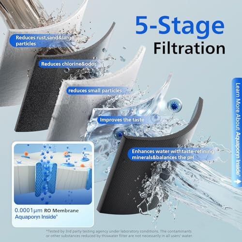 Image of PHILIPS Countertop Reverse Osmosis Water Filter, Installation-Free | NSF-certified 5-stage RO countertop system with Aquaporin Tech. Removes lead & TDS. Compact, plug-and-play