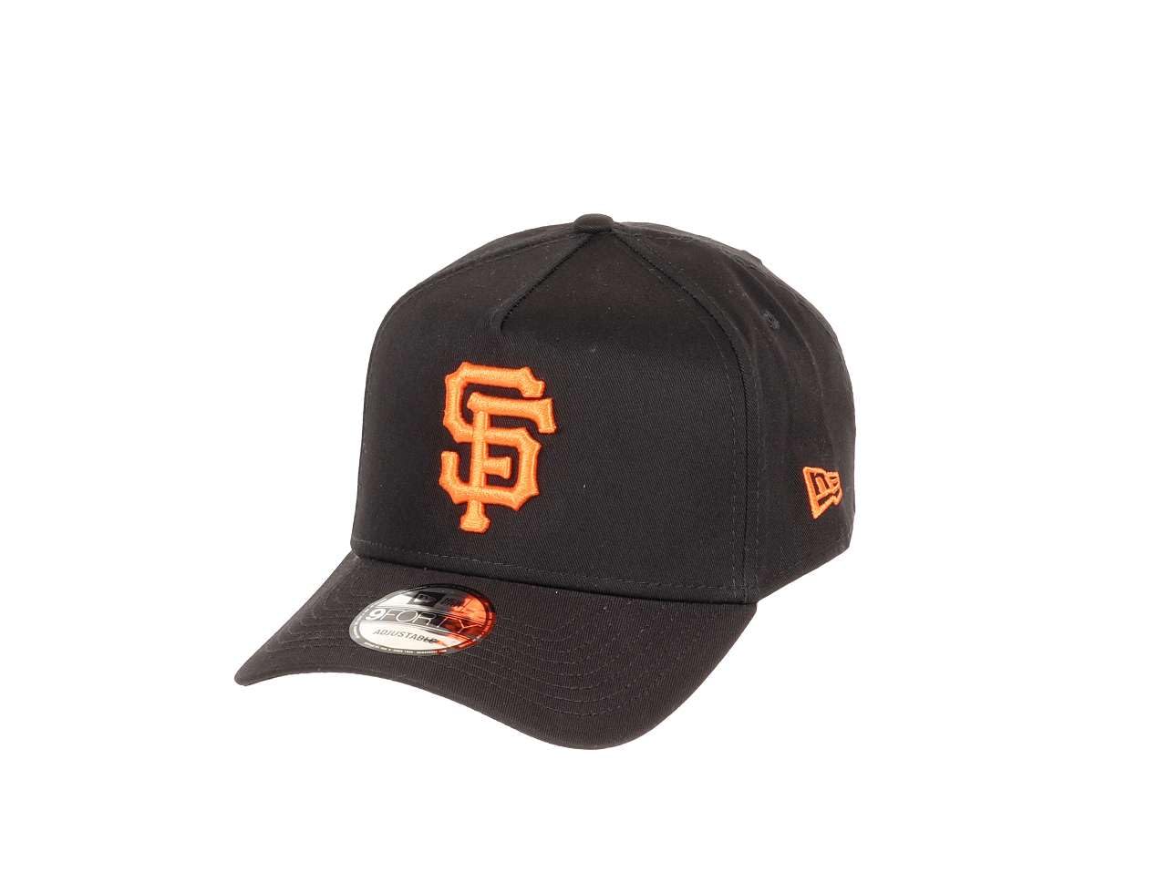 New Era San Francisco Giants MLB Black Coloured Team Logo Orange 9Forty A-Frame Snapback Cap
