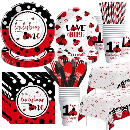 Xenorik Ladybug First Birthday decorations