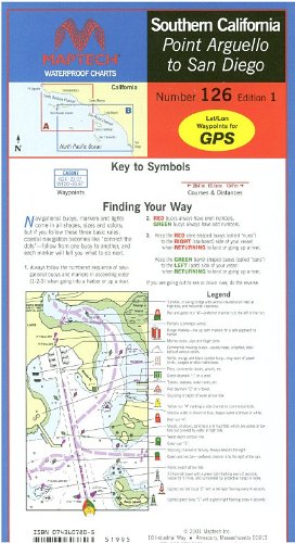 Maptech Waterproof Charts WPC126: Southern California: Point Arguello to San Diego Waterproof Chart