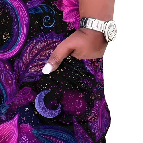 Image of Womens African Dresses Sexy Casual T-Shirt Dresses Long Sleeve Oversized Baggy Summer Sundress