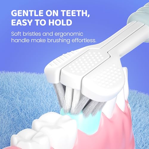 Cepillo de dientes eléctrico en U infantil para niños que odian el cepillado 4