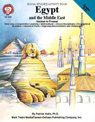 Mark Twain Egypt and the Middle East History Workbook, Grades 5 and Up, Social Studies Activity Book Covering King Tut, Alexander the Great, World War I, and More, Classroom or Homeschool Curriculum