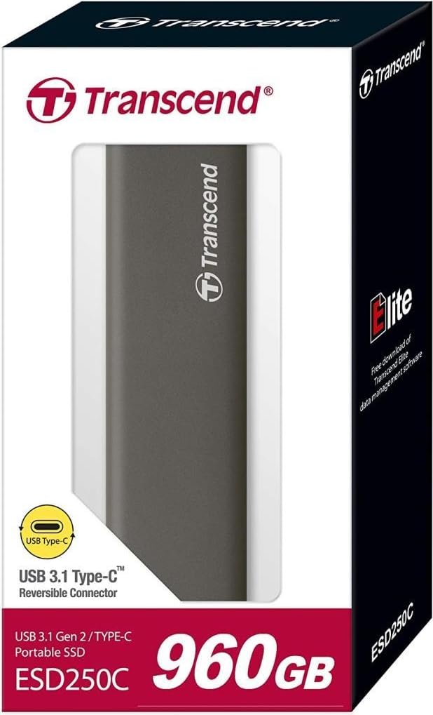 Amazon.co.jp: Transcend 外付けSSD 960GB USB3.1(Gen2)Type-A/Type-C