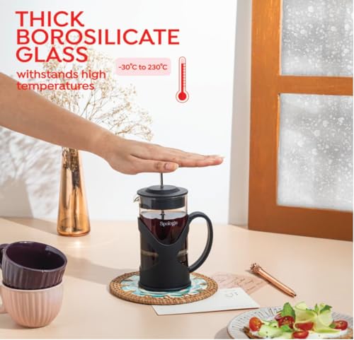 Image of Sipologie Classic French Press Coffee Maker with 4-Level Filtration - Customized, 350 ml