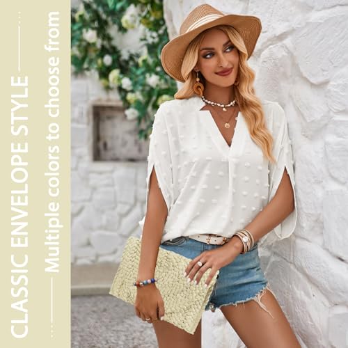 Image of Straw Clutch Bag for Women Envelope Woven Clutch Handbag Summer Beach Purse