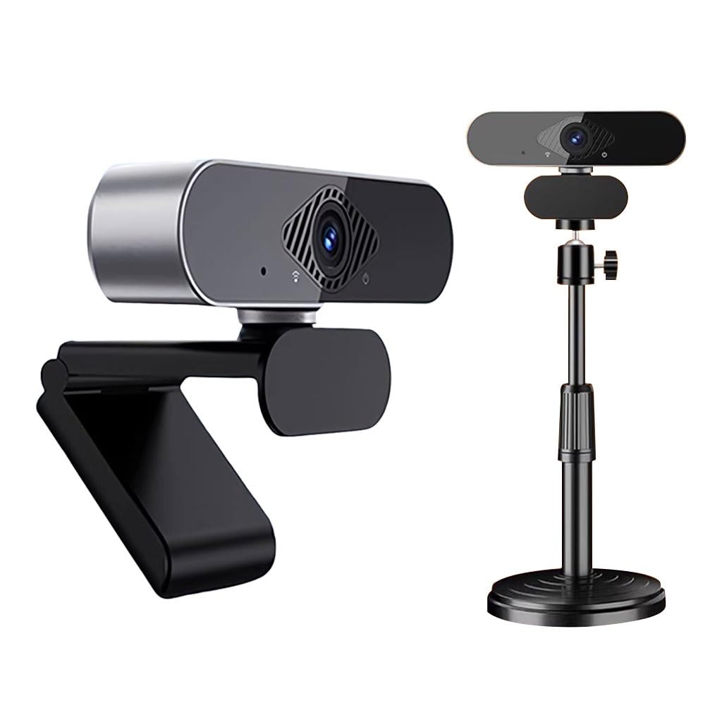 LEIYTFE 2K/4K Webcam for Streaming,Conference Room Camera,Widescreen USB Laptop Camera for Online Classes Video Call,2 Stereo Mics, 90° FOV(4K+Stand)-image-7