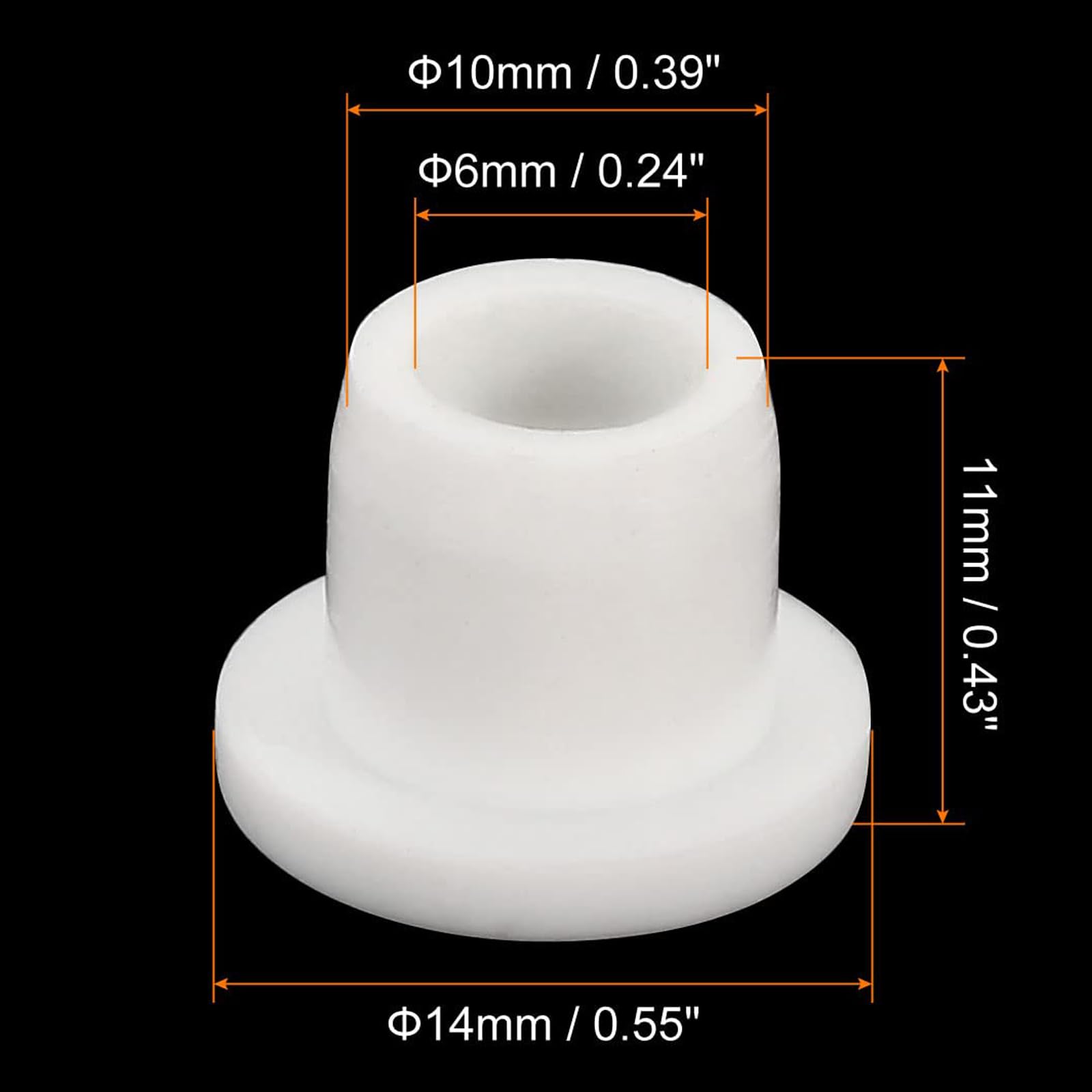TOP-VIGOR 6Pcs Silicone Hole Plugs, 10mm Diameter Hole Stoppers - Image 2