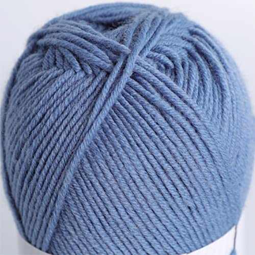 Lerchiyar Pure Merino, 100% Merino Wool Yarn For Knitting And Crocheting, 3.5 Oz/100G, 218 Yds/200M, Dk Weight Yarn,Superwash, Luxury Soft Hand Knitting Yarn - Light Denim #TOP1