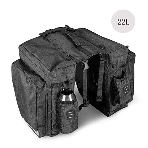 COTEetCI Bicycle Trunk Bag Multifunction Waterproof Pannier Bike Rear Seat Bag Cycling Cargo Carrier Saddle Rack Bag with Carrying Handle