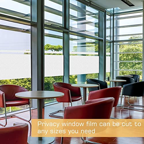 Image of SUNBIRD Privacy Window Film,Frosted Glass Window Film Static Cling Non-Adhesive UV Blocking Glass Window Sticker for Bathroom, Opaque Vinyl (24 by 240 Inch, Pure Frosted)