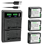 Kastar 3-Pack Battery and LTD2 USB Charger Compatible with Panasonic PV-GS400, PV-GS500, SDR-H18, SDR-H20, SDR-H200, SDR-H250, SDR-H280, SDR-H288, VDR-D100, VDR-D105, VDR-D150, VDR-D158, VDR-D160