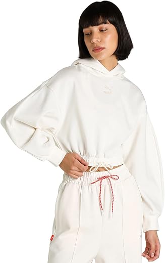 Puma Women Cotton Hooded Neck Sweatshirt