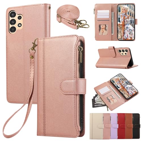 Housse Samsung Galaxy M32 5G pliable avec support vidéo et compartiment carte intégré