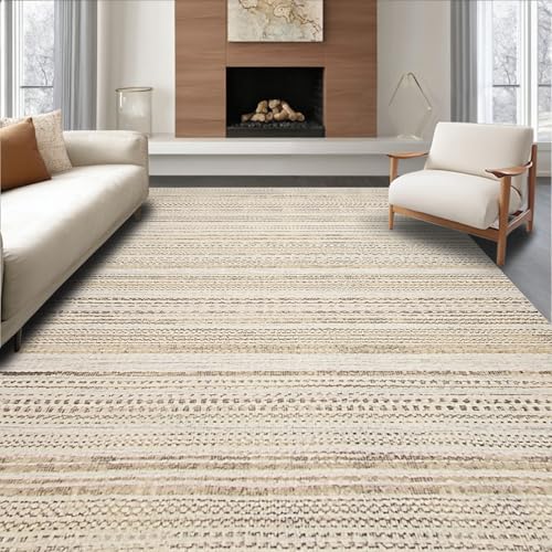 ODIKA Flatwoven High Traffic Area Rug 8x10, Contemporary Twisted Fiber