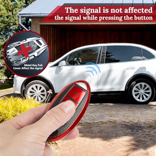 Image of for Nissan Key Fob Cover with Leather Keychain, Advanced Soft TPU Surface Grain Key Case for Nissan Key Shell (4 Button only) (Red, Leather Buckle)