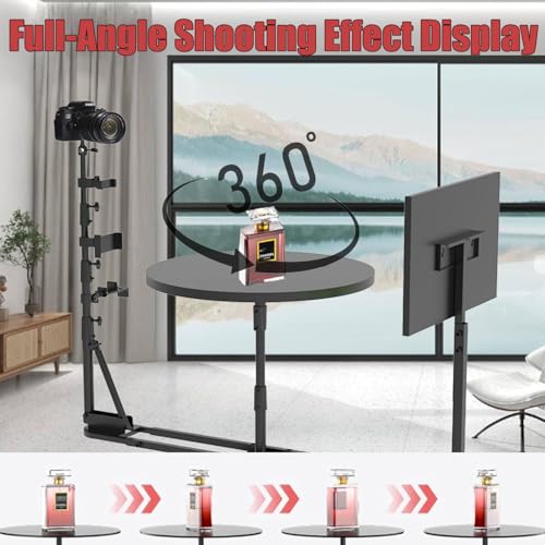 Image of Photography Turntable, 360 Photo Booth Video Equipment, Panoramic Photography Platform, Spinning Camera Slider for Product Photography, Commercial Video (Electric)