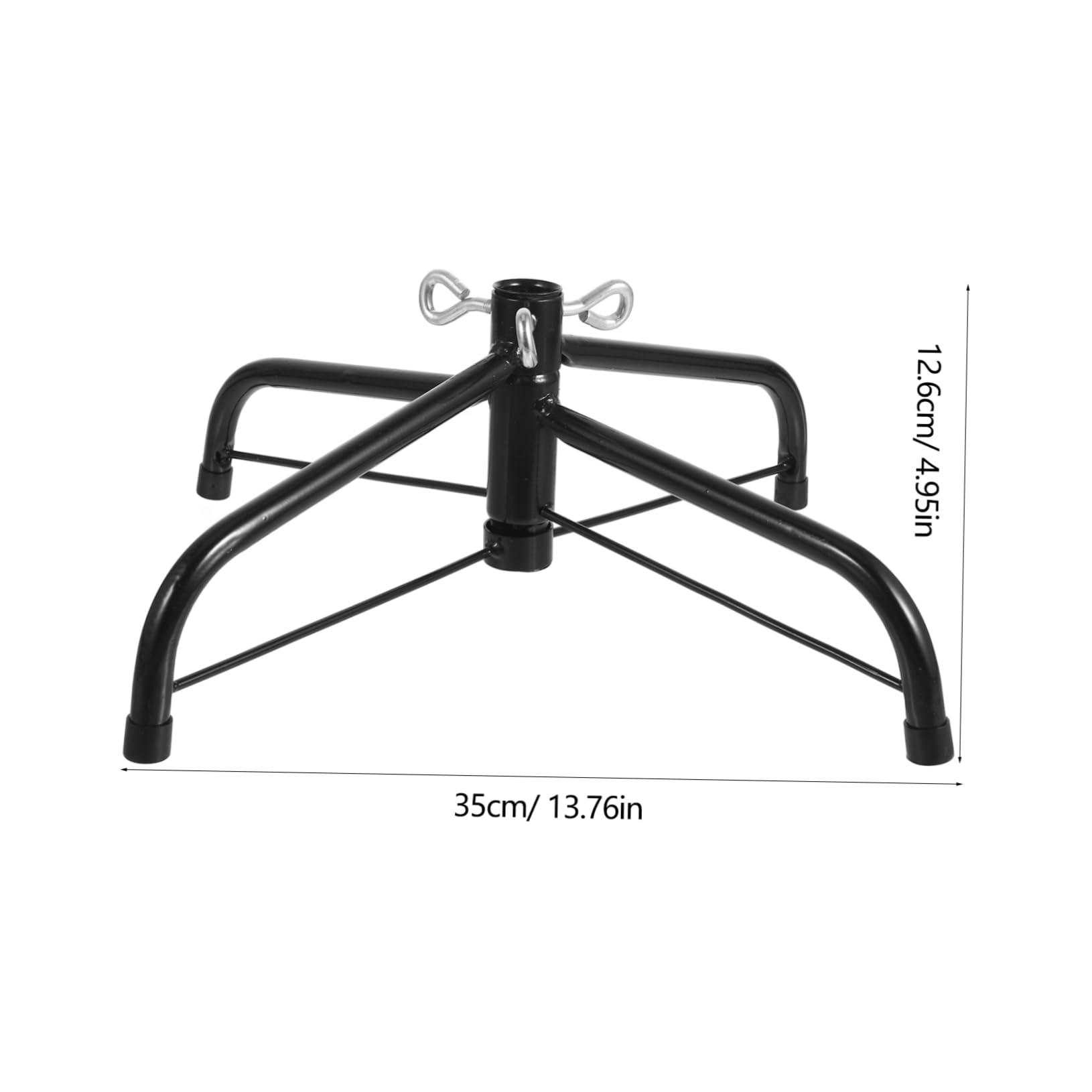 WOONEKY Large Christmas Tree Stand Legs 35cm Metal Tree Base for Prelit Portable (Blackish)