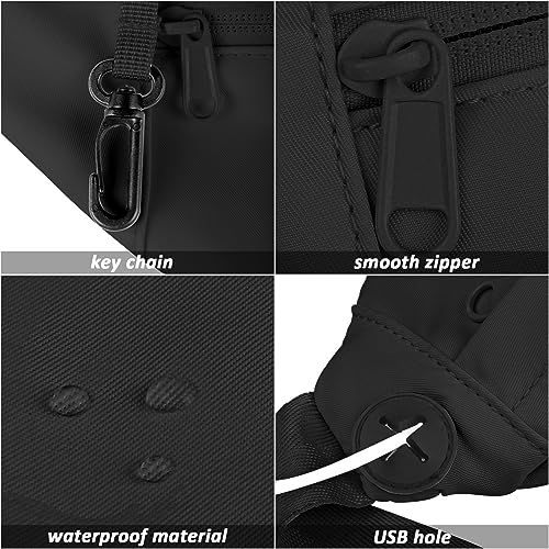 Fanny-Packs-for-Women-Yamdeg-Crossbody-Fanny-Pack-Gifts-for-Enjoy-Sports-Festival-3-Pockets-Fashion-Bum-Bag-For-Women-Men-Him-Hands-Free-For-Travel-Sports-Running-With-Mini-Waterproof-Bag-Black