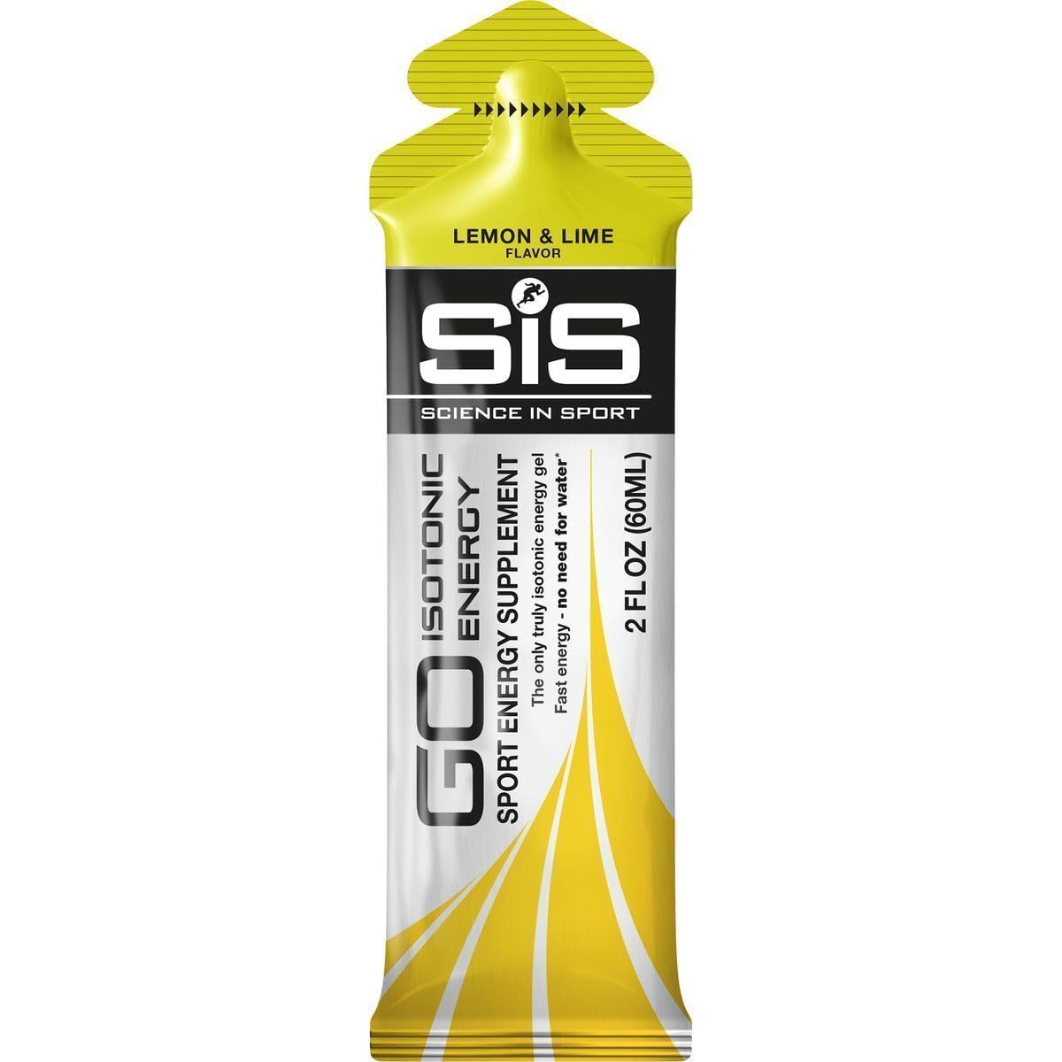 SiS GO Isotonic Energy Gel, 22g Carbs, 2 Fl Oz Gels, Lemon &amp; Lime, 6 Count