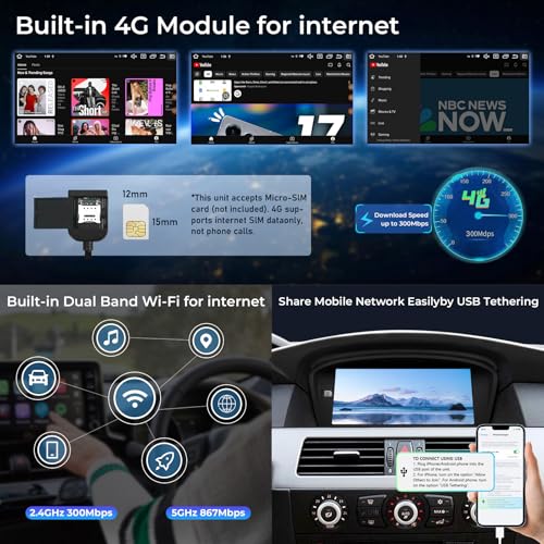 Autoradio Android 14 BMW E60 E90 écran tactile IPS Qualcomm 8.8 pouces - 6