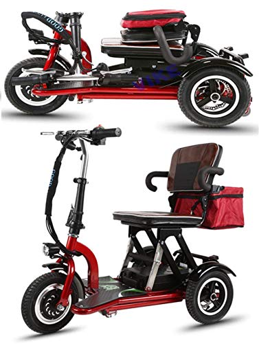 CYGGL Mini Tricycle Électrique Pliant pour Personnes Âgées Et Handicapées, Moteur 350W - Poids Corporel 26 Kg - Charge 120 Kg - Kilométrage Maximum 40 Km - Street Legal Cover