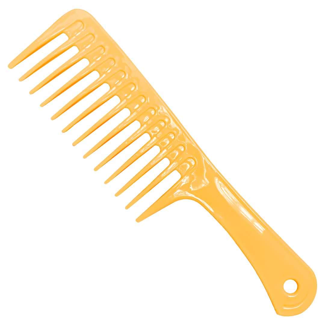 WapodeaiWide Tooth Comb, Premium Handgrip Hair Combs, Used for Curly Hair, Wet Hair, Long Hair, Thick hair, Combs for Women, Yellow.