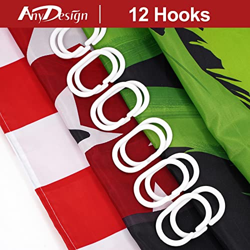 Anydesign Merry Christmas Shower Curtain 70 X 70 Inch Fabric Shower Curtain Machine Wash Waterproof Cartoon Character Bathroom Curtain With 12Pcs Hooks For Home Hotel Winter Decoration #TOP3