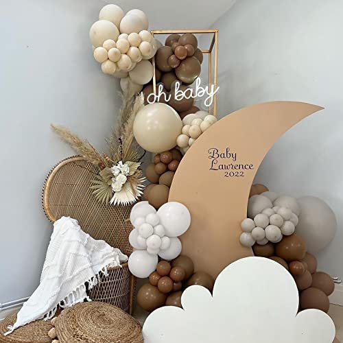 QIFU Nude Beige Balloon Arch Kit - 141pcs Nude Neutral Balloon Arch Garland with White Sand Brown Beige Balloons for Birthday Party Decoration Boho Wedding Anniversary Baby Shower Backdrop Decoration - Image 6
