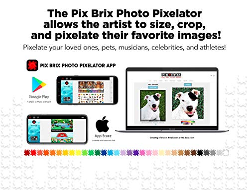 Pix Brix Pixel Art Puzzle Bricks - Starry Night Pixel Puzzle - Patented Colorful Building Bricks, Create 2D And 3D Builds Without Water, Iron Or Glue - Stem Toys For Adults And Kids #TOP3