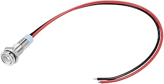 Tool parts 3pcs AC/DC12V 6mm White LED Signal Indicator Light Flush Panel With 150mm Cable