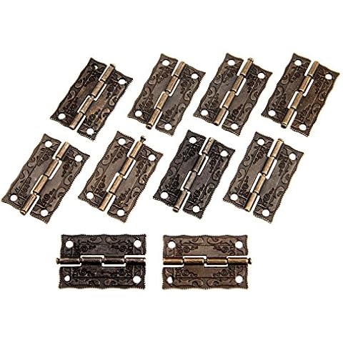 10Pcs Antique Embossing Hinges for Furniture Cover